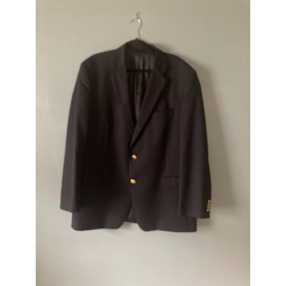 Brooks Brothers "346" men's navy blue gold button wool blazer size 33L
